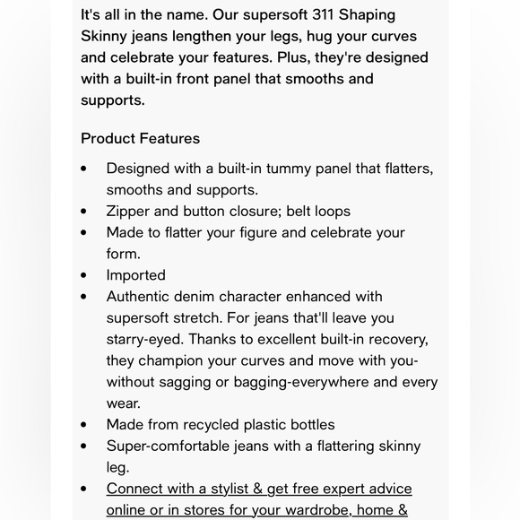 Levi’s 311 Mid Rise Skinny size 8 - Picture 8 of 8